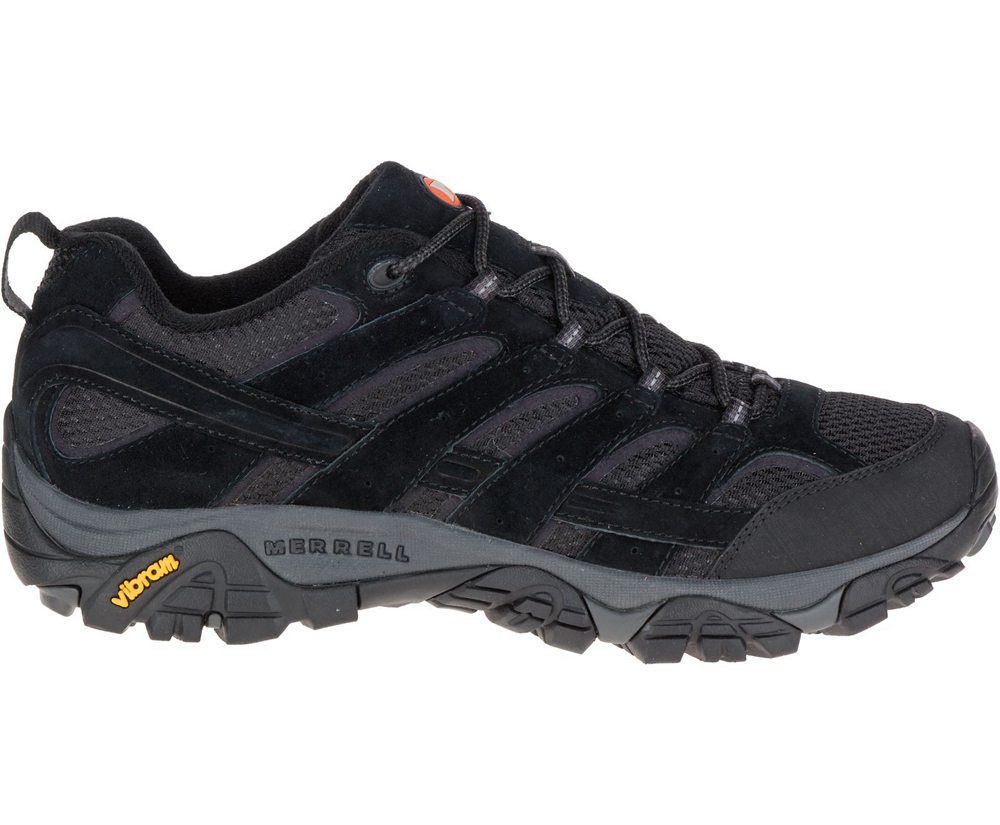 Buty Trekkingowe Merrell Męskie Czarne - Moab 2 Ventilator - 290735-FGP